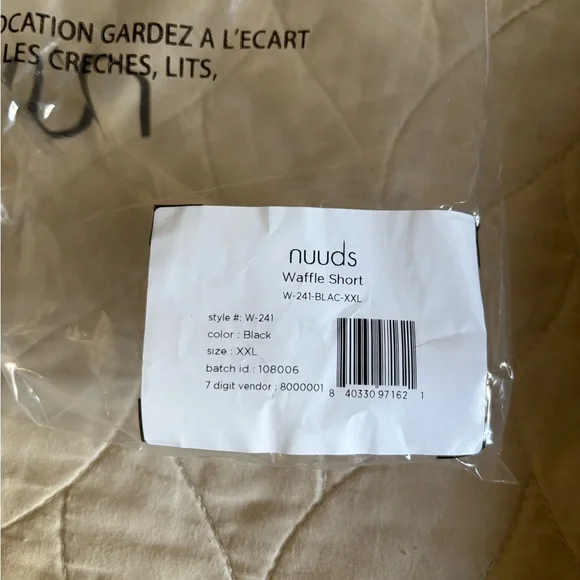 NWT NUUDS XXL LADIES WOMENS SPORTY WAFFLE SHORTS BLACK!!! 🖤🖤🖤 - Picture 8 of 8
